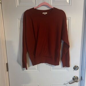 LOFT Brick Red Knit Top